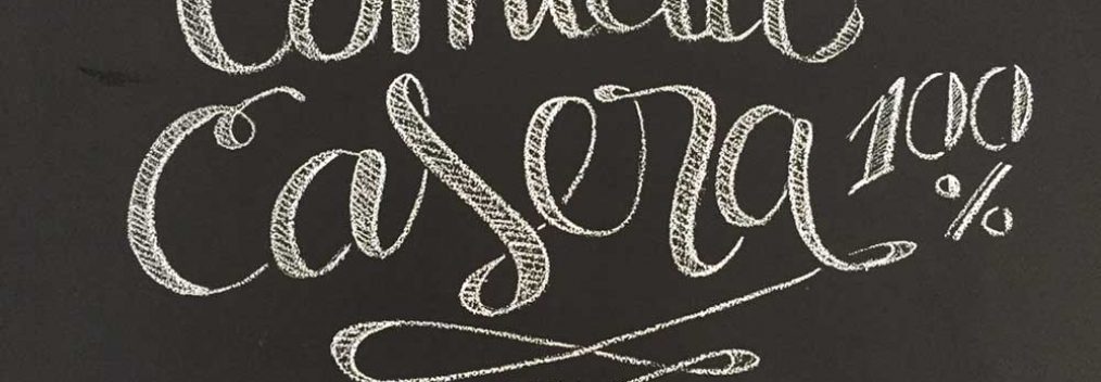 Lettering tiza restaurante por Miguel Sanz