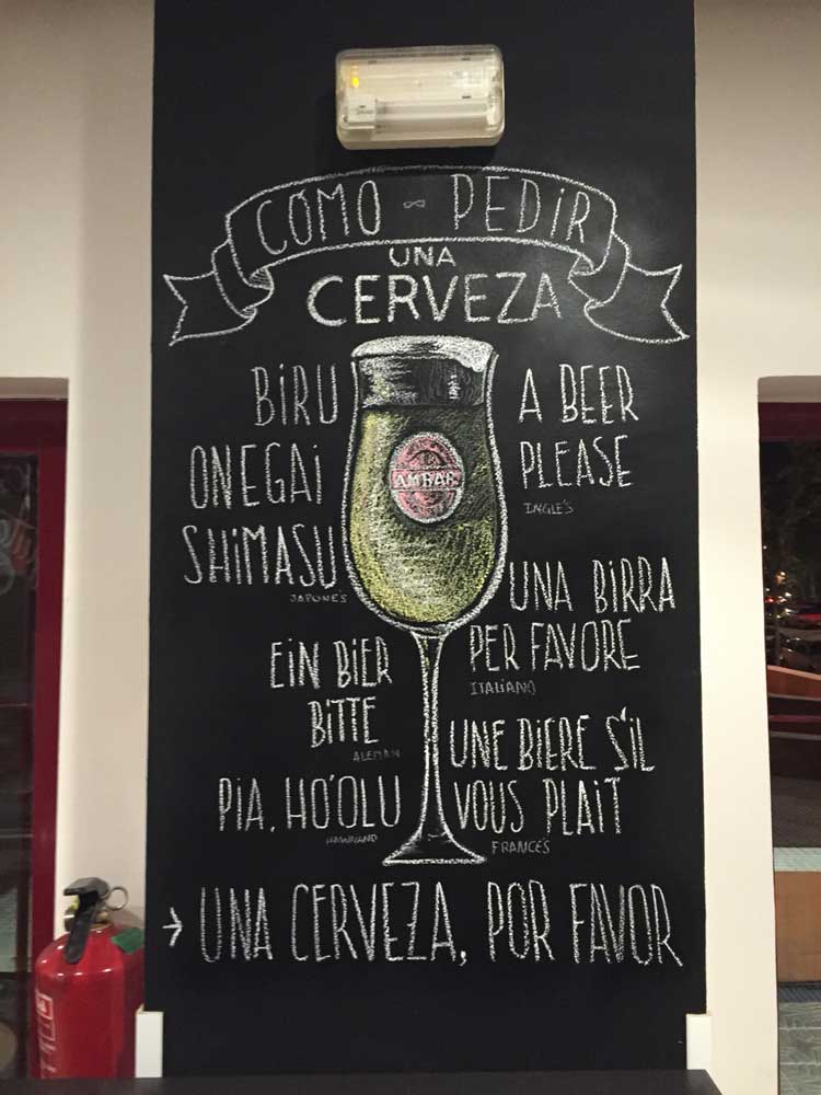 Lettering en restaurante - ponunmiguelentuvida