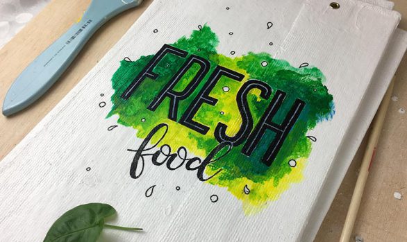 Cartas personalizadas a mano para restaurante